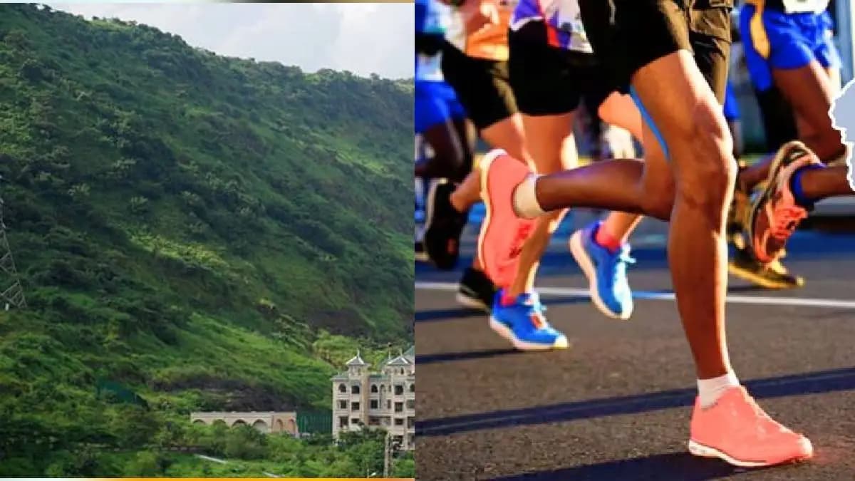 Marathon Competition in Kharghar:खारघरच्या डोंगरवाटांवर मॅरेथॉन स्पर्धा