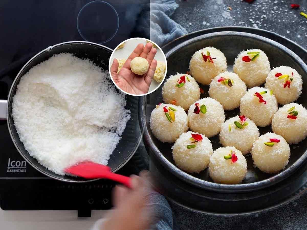 Shravan Special: श्रावणी सोमवारच्या उपवासासाठी १० मिनिटांत करा पांढरेशुभ्र खोबऱ्याचे लाडू