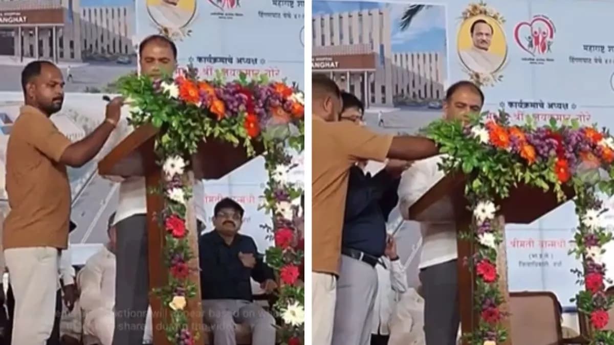 VIDEO: मंत्र्यांचा माईक बंद पडल्यावर IAS अधिकाऱ्यांची धावपळ