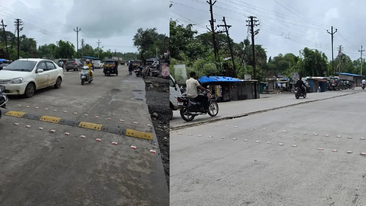 Traffic Barrier Removed:पालघर: अखेर जोड रस्त्यानंतर असणारा गतिरोधक काढला