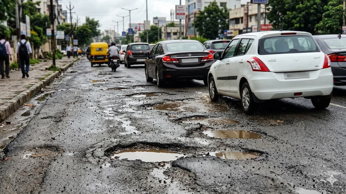 Municipality to spend 2 crores on potholes:खड्डेमय रस्त्यांवर पालिका करणार २ कोटी खर्च