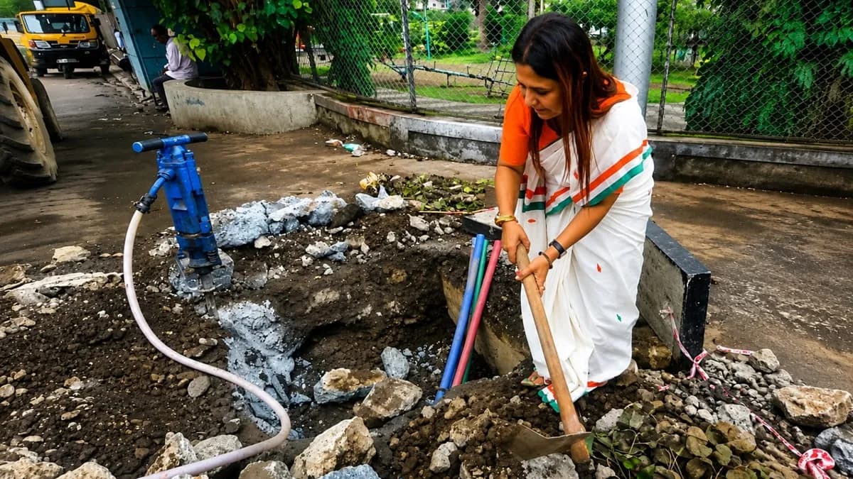 Road construction issues in Nashik:नाशिकमध्ये रस्त्याच्या कामांवर प्रश्नचिन्ह